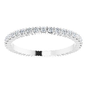 14K White 1/2 CTW Lab-Grown Diamond Eternity Band Size 7 - BN & CO JEWELRY