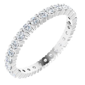 14K White 1 CTW Lab-Grown Diamond Eternity Band Size 7.5 - BN & CO JEWELRY