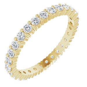 14K Yellow 1 CTW Lab-Grown Diamond Eternity Band Size 7 - BN & CO JEWELRY