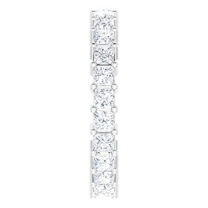 14K White 2 5/8 CTW Diamond Square Eternity Band Size 7 - BN & CO JEWELRY