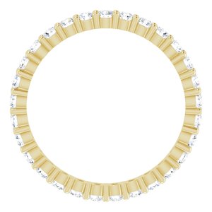 14K Yellow 1 CTW Lab-Grown Diamond Eternity Band Size 7 - BN & CO JEWELRY
