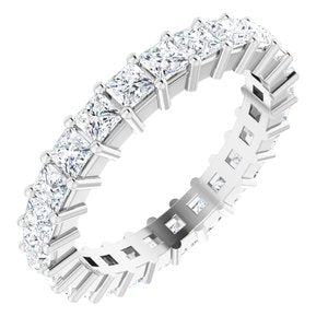 14K White 2 5/8 CTW Diamond Square Eternity Band Size 7 - BN & CO JEWELRY