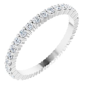 14K White 5/8 CTW Diamond Eternity Band Size 7 - BN & CO JEWELRY