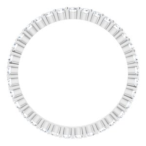 14K White 5/8 CTW Diamond Eternity Band Size 7 - BN & CO JEWELRY