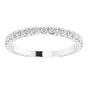 14K White 5/8 CTW Diamond Eternity Band Size 7 - BN & CO JEWELRY