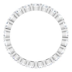 14K White 1 1/4 CTW Diamond Eternity Band Size 5 - BN & CO JEWELRY