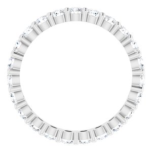14K White 1 3/8 CTW Diamond Eternity Band Size 7 - BN & CO JEWELRY