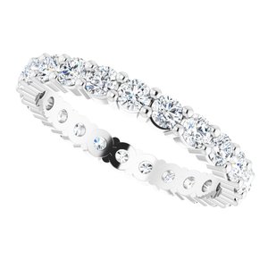 14K White 1 3/8 CTW Diamond Eternity Band Size 7 - BN & CO JEWELRY