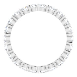 14K White 1 1/3 CTW Diamond Eternity Band Size 6 - BN & CO JEWELRY