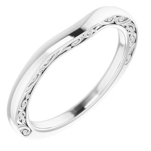 10K White Band for 4.8 mm Round Ring - BN & CO JEWELRY