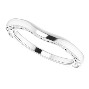 10K White Band for 4.8 mm Round Ring - BN & CO JEWELRY