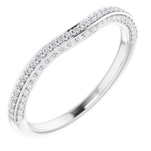 14K White 6.5 mm Round 1/6 CTW Diamond Band - BN & CO JEWELRY