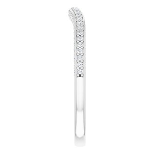 14K White 6.5 mm Round 1/6 CTW Diamond Band - BN & CO JEWELRY