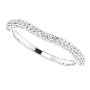 14K White 6.5 mm Round 1/6 CTW Diamond Band - BN & CO JEWELRY