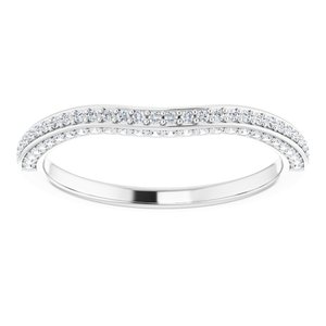 14K White 6.5 mm Round 1/6 CTW Diamond Band - BN & CO JEWELRY