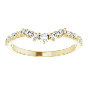 14K Yellow 1/3 CTW Lab-Grown Diamond Contour Band - BN & CO JEWELRY