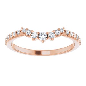14K Rose 1/3 CTW Lab-Grown Diamond Contour Band - BN & CO JEWELRY
