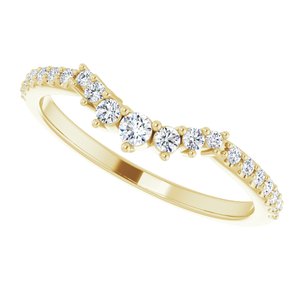 14K Yellow 1/3 CTW Lab-Grown Diamond Contour Band - BN & CO JEWELRY