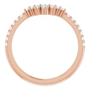 14K Rose 1/3 CTW Lab-Grown Diamond Contour Band - BN & CO JEWELRY