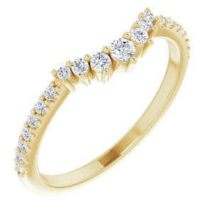 14K Yellow 1/3 CTW Lab-Grown Diamond Contour Band - BN & CO JEWELRY