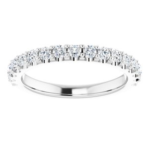 14K White 6x6 mm Cushion 1/2 CTW Diamond Matching Band - BN & CO JEWELRY