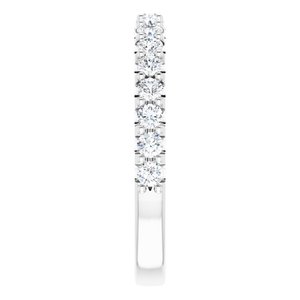 14K White 6x6 mm Cushion 1/2 CTW Diamond Matching Band - BN & CO JEWELRY