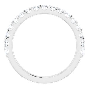 14K White 6x6 mm Cushion 1/2 CTW Diamond Matching Band - BN & CO JEWELRY
