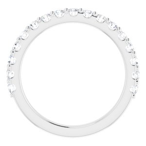 14K White 5.5x5.5 mm Square 5/8 CTW Diamond Band - BN & CO JEWELRY