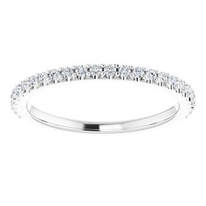 14K White 1/4 CTW Diamond Complete Matching Band - BN & CO JEWELRY