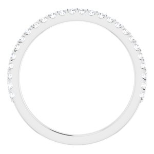 14K White 1/4 CTW Diamond Complete Matching Band - BN & CO JEWELRY