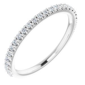 14K White 1/5 CTW Diamond Complete Matching Band - BN & CO JEWELRY