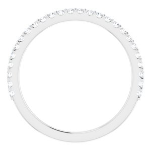 14K White 1/5 CTW Diamond Complete Matching Band - BN & CO JEWELRY