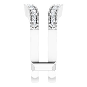 14K White 1/3 CTW Natural Diamond Ring Guard - BN & CO JEWELRY