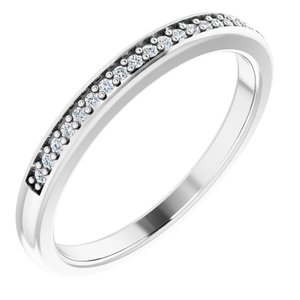 14K White 1/10 CTW Natural Diamond Anniversary Band - BN & CO JEWELRY