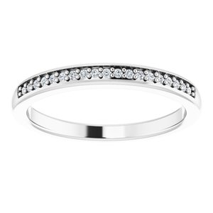 14K White 1/10 CTW Natural Diamond Anniversary Band - BN & CO JEWELRY