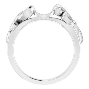 14K White 1/8 CTW Natural Diamond Ring Guard - BN & CO JEWELRY