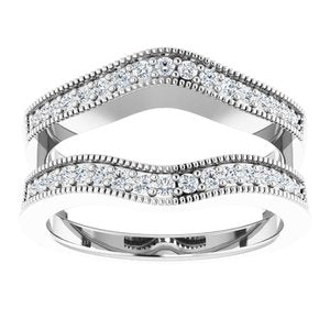 14K White 1/3 CTW Natural Diamond Ring Guard - BN & CO JEWELRY