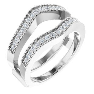 14K White 1/3 CTW Natural Diamond Ring Guard - BN & CO JEWELRY