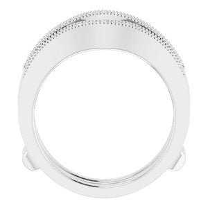 14K White 1/3 CTW Natural Diamond Ring Guard - BN & CO JEWELRY