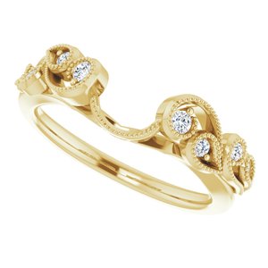 14K Yellow 1/8 CTW Natural Diamond Ring Guard - BN & CO JEWELRY