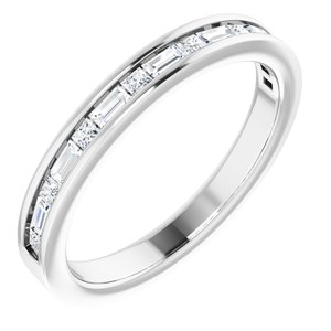 Platinum 3/8 CTW Natural Diamond Channel Set Anniversary Band - BN & CO JEWELRY