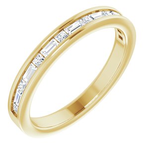 14K Yellow 3/8 CTW Natural Diamond Channel Set Anniversary Band - BN & CO JEWELRY