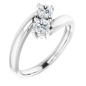 14K White 1/2 CTW Natural Diamond Ring - BN & CO JEWELRY