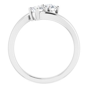 14K White 1/2 CTW Natural Diamond Ring - BN & CO JEWELRY