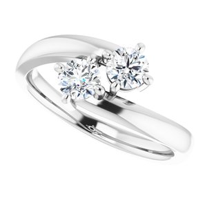 14K White 1/2 CTW Natural Diamond Ring - BN & CO JEWELRY