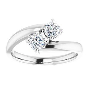 14K White 1/2 CTW Natural Diamond Ring - BN & CO JEWELRY
