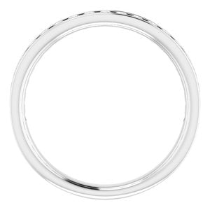 14K White 3/8 CTW Diamond Band for 6.5 mm Round Ring - BN & CO JEWELRY