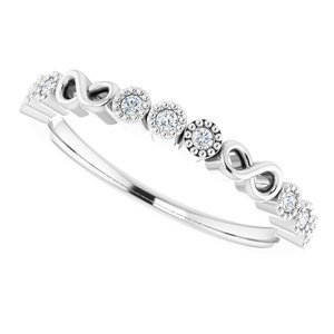 14K White 1/10 CTW Diamond Anniversary Band - BN & CO JEWELRY