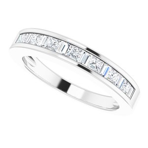 14K White 1/2 CTW Natural Diamond Anniversary Band - BN & CO JEWELRY