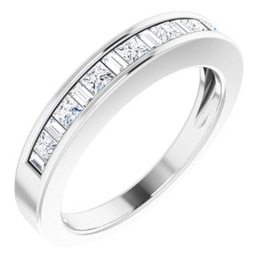 14K White 1/2 CTW Natural Diamond Anniversary Band - BN & CO JEWELRY